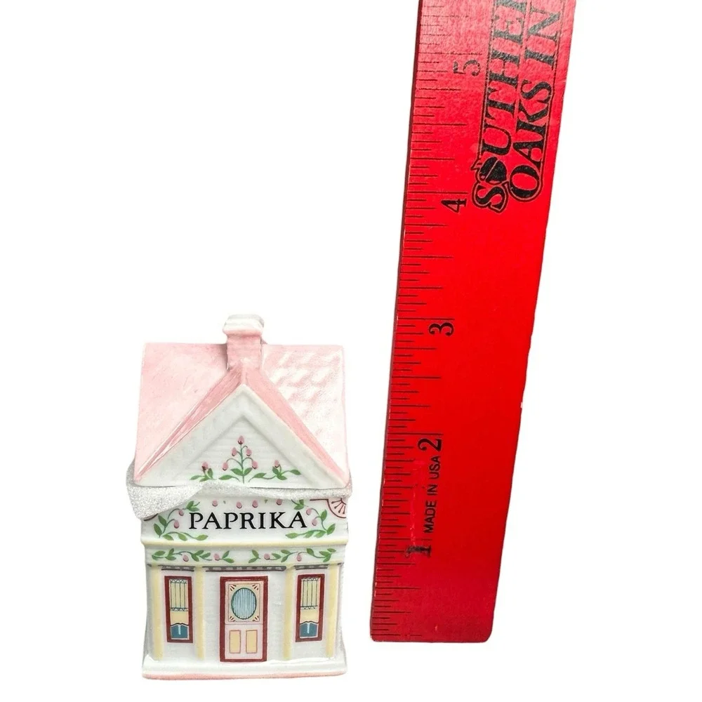 1989 Lenox Spice Village Paprika Fine Porcelain Victorian House Spice Jar Foam